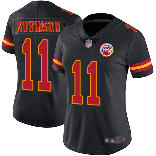 Women Kansas City Chiefs #11 Robinson Demarcus Limited Black Rush Vapor Untouchable Football Nike NFL Jersey->kansas city chiefs->NFL Jersey